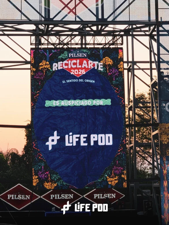 Reciclarte 2026 banner with the Life Pod logo