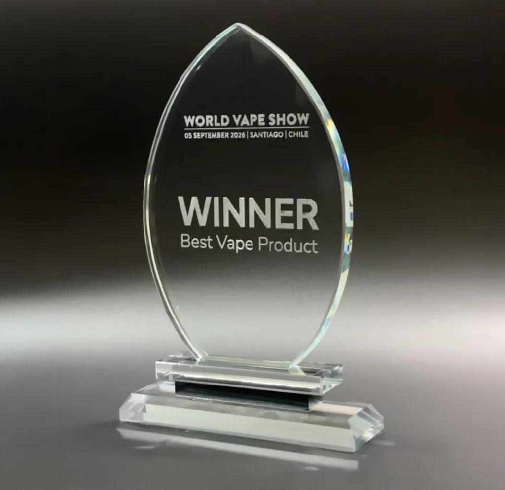 World Vape Show South America 2026 Best Vape Product trophy won by Life Pod ECO 3